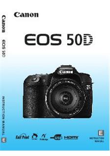 Canon EOS 50D manual. Camera Instructions.